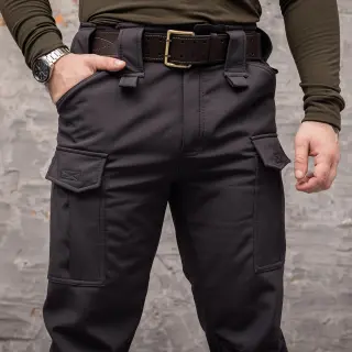 Штани тактичні 8 кишень Shark Soft shell (black) на флісі
