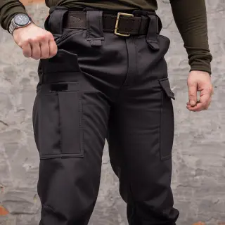 Штани тактичні 8 кишень Shark Soft shell (black) на флісі