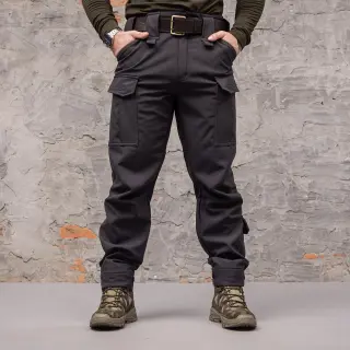 Штани тактичні 8 кишень Shark Soft shell (black) на флісі