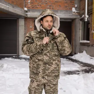 Куртка військова Grifon на хутрі Піксель ЗСУ