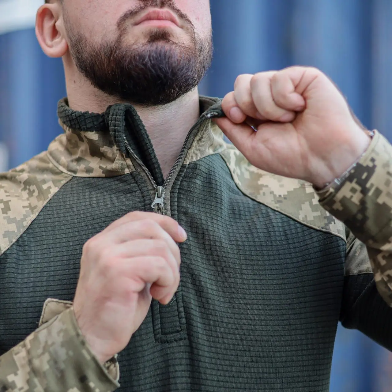 Тактична сорочка мікрофліс Ubacs(Убакс) піксель ріп-стоп (вафелька)