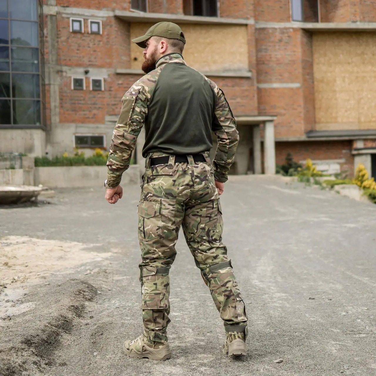 Штани тактичні 12 кишень з наколінниками Grifon мультикам ріп-стоп (вафелька) Tornado ЧСМ