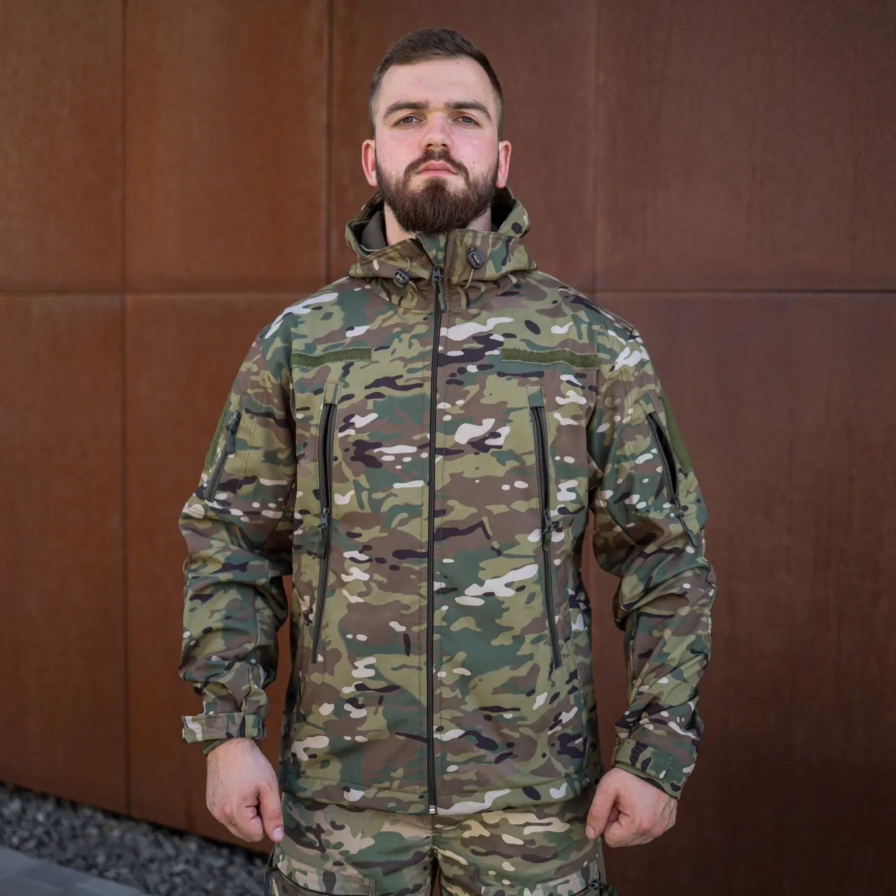 Військова тактична куртка Soft Shell Grifon (Мультикам) Green