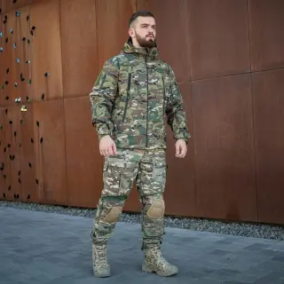 Військова тактична куртка Soft Shell Grifon (Мультикам) Green