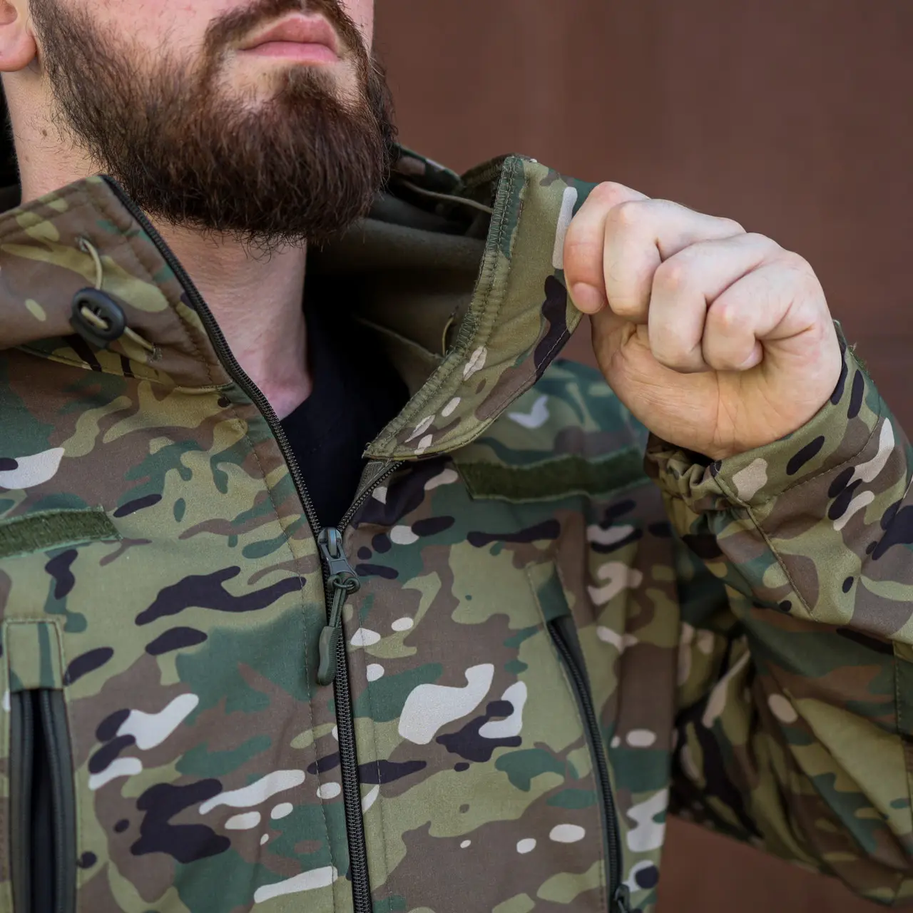 Військова тактична куртка Soft Shell Grifon (Мультикам) Green