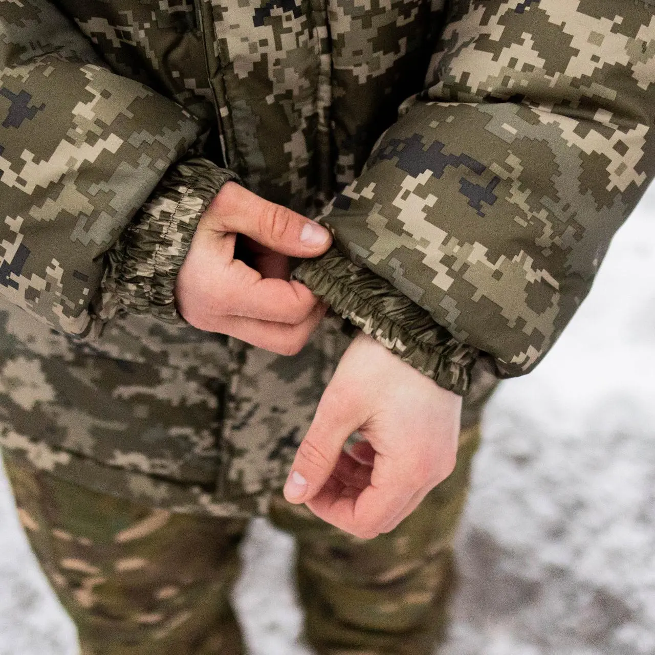 Бушлат тактичний Grifon на флісі Піксель плащівка