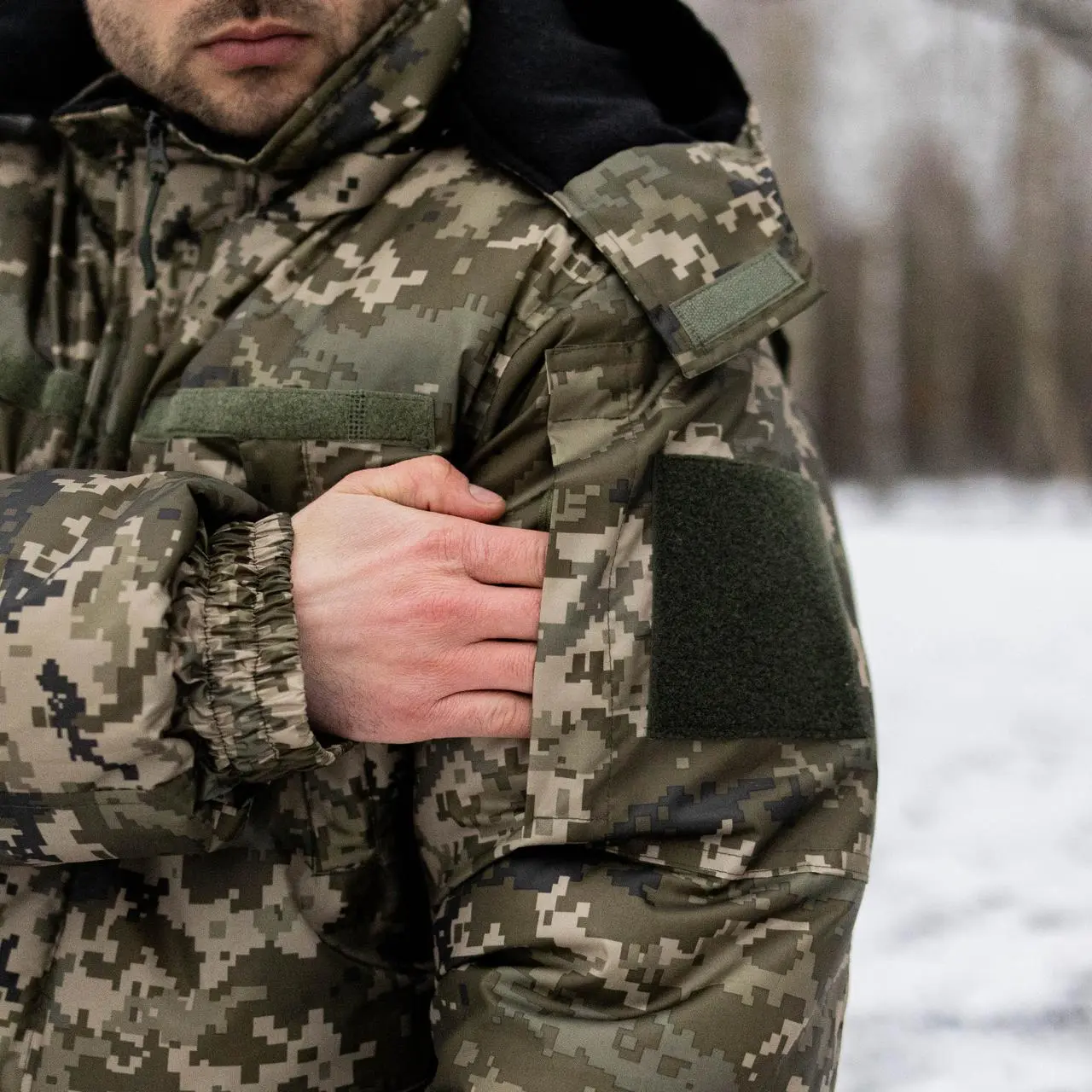 Бушлат тактичний Grifon на флісі Піксель плащівка
