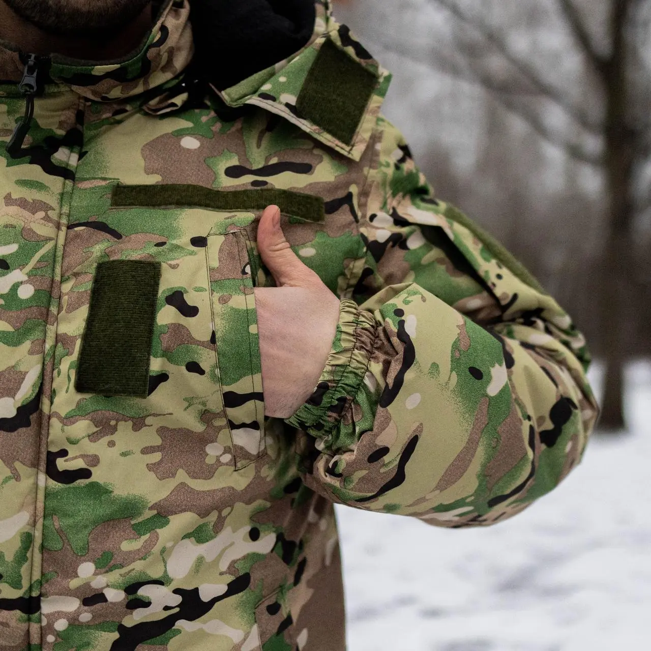 Бушлат військовий Grifon Tropik на флісі (Мультикам) посилений ріп стоп