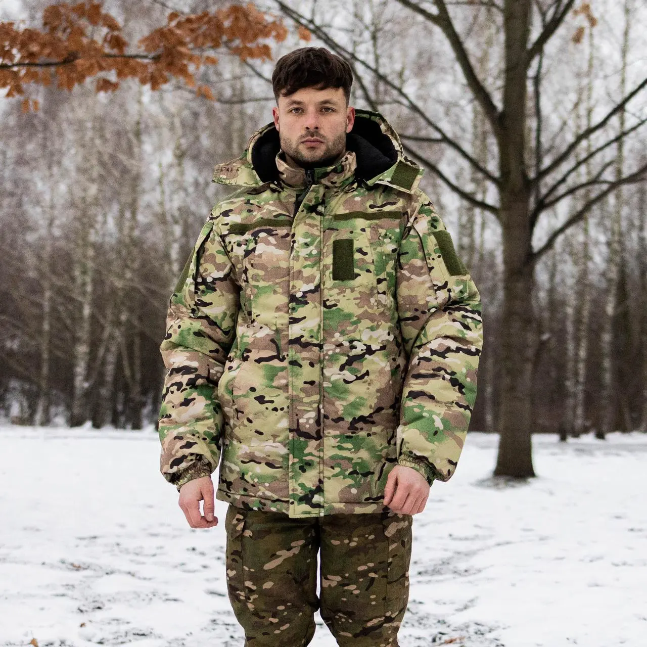 Бушлат військовий Grifon Tropik на флісі (Мультикам) посилений ріп стоп