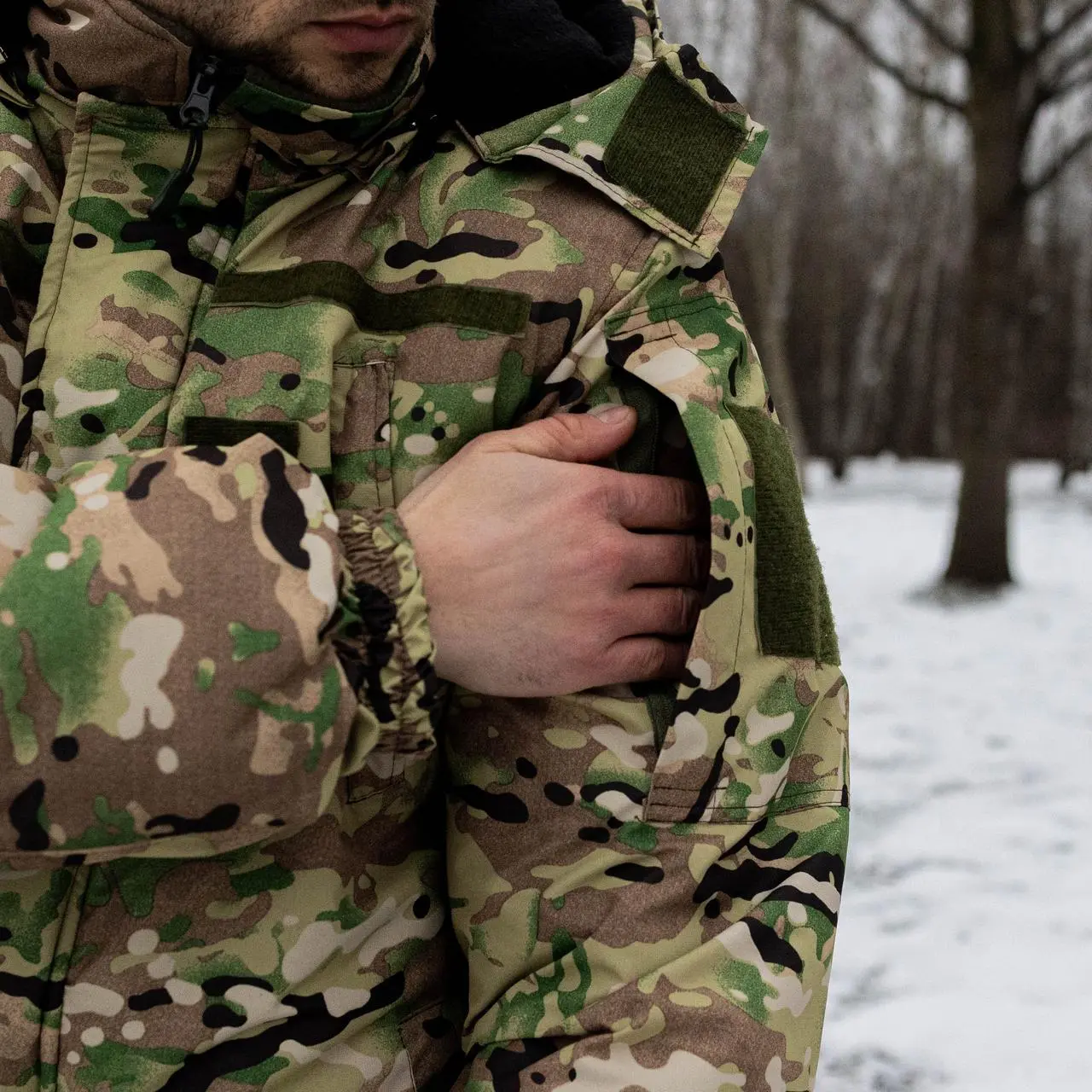 Бушлат військовий Grifon Tropik на флісі (Мультикам) посилений ріп стоп