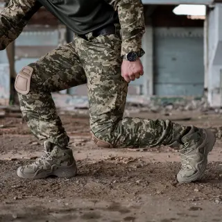 Штани тактичні 5 кишень з вставками для наколінників Grifon піксель ріп-стоп (вафелька) Shark літні