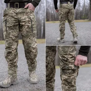 Штани тактичні 10 кишень "Alligator" піксель Rip-Stop (є кишені для наколінників)