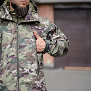 Тактична куртка (Grifon Tactical) мультикам софтшел