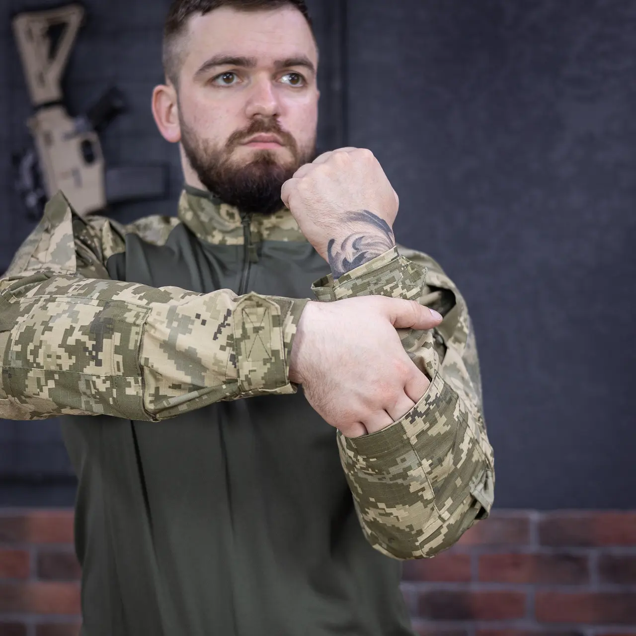 Тактична сорочка Hawk Tornado Ubacs (Cool Max) з налокітниками піксель