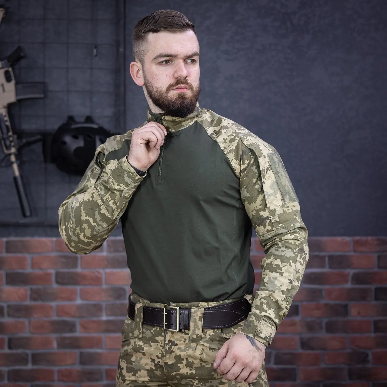Тактична сорочка Tornado Ubacs (Кулір) з кишенями під налокітники піксель