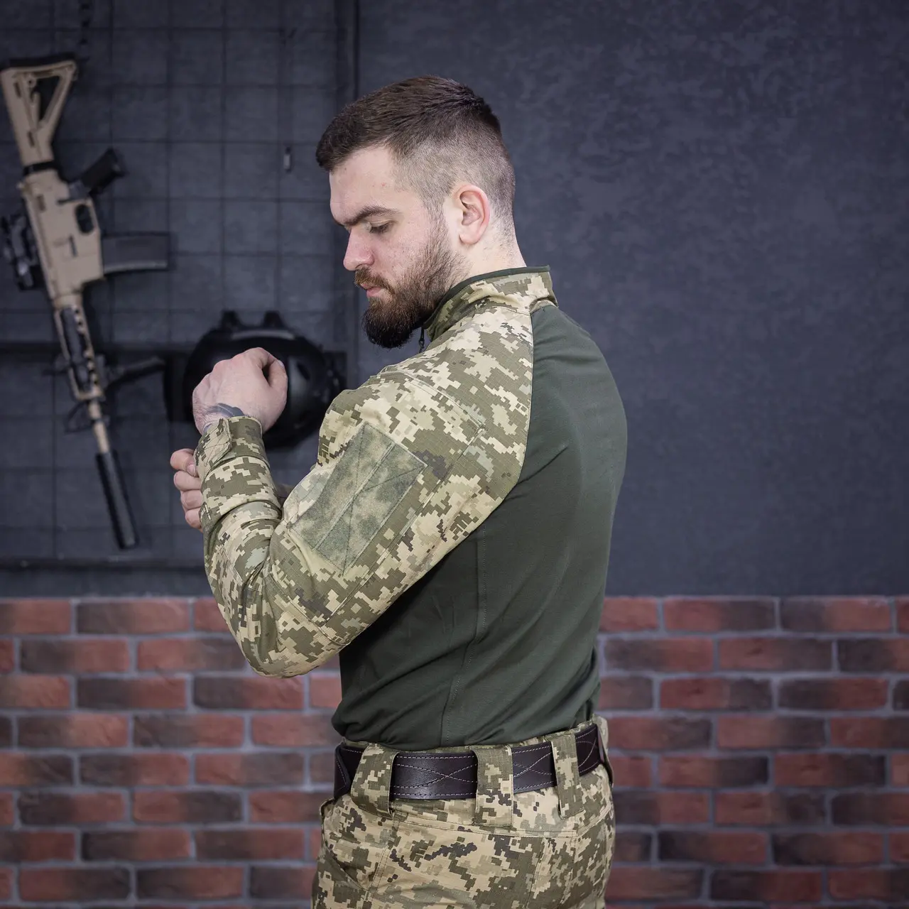 Тактична сорочка Tornado Ubacs (Кулір) з кишенями під налокітники піксель