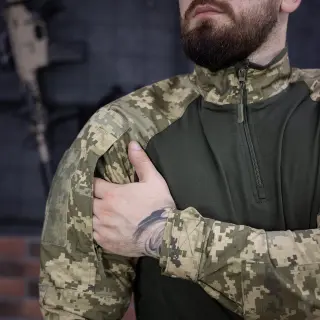Тактична сорочка Tornado Ubacs (Кулір) з кишенями під налокітники піксель
