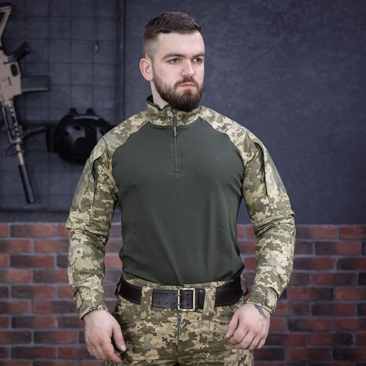 Тактична сорочка Tornado Ubacs (Кулір) з кишенями під налокітники піксель