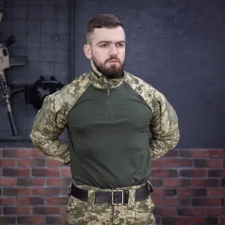 Тактична сорочка Tornado Ubacs (Кулір) з кишенями під налокітники піксель