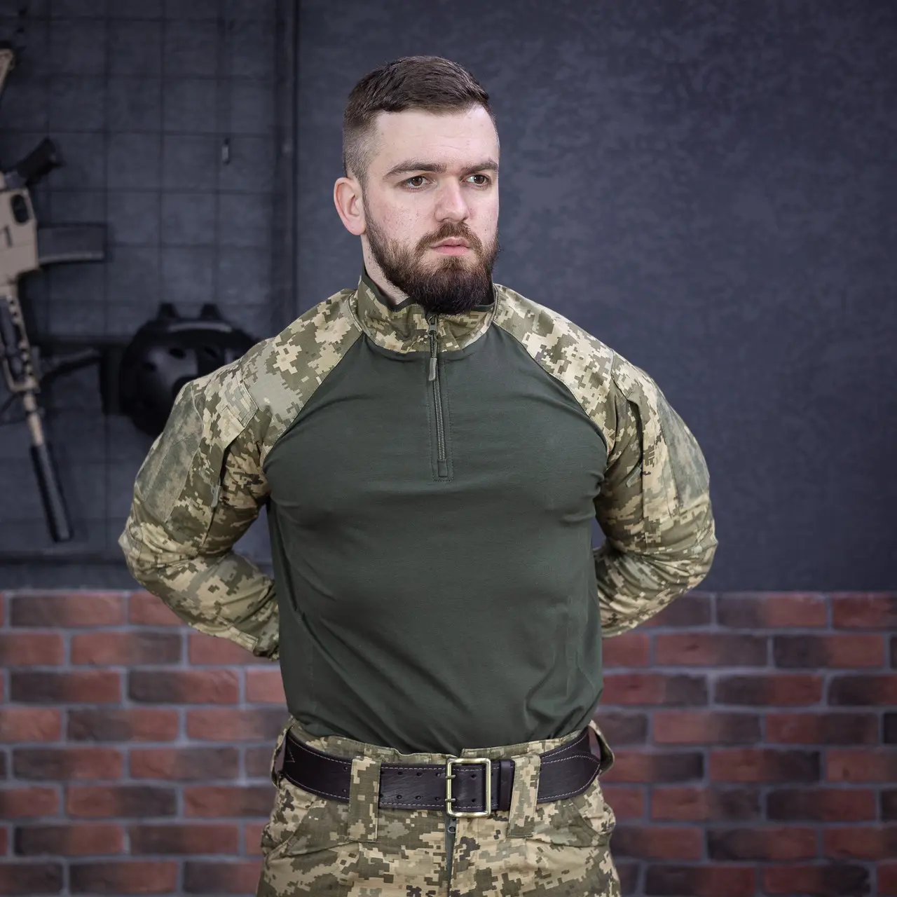 Тактична сорочка Tornado Ubacs (Кулір) з кишенями під налокітники піксель