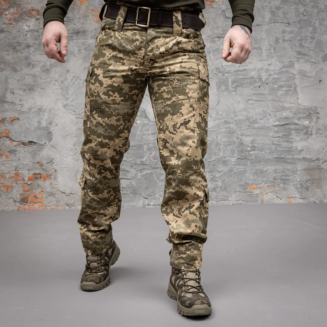 Штани тактичні військові 6 кишень GRIFON "GENERAL" піксель ріп-стоп (вафелька)