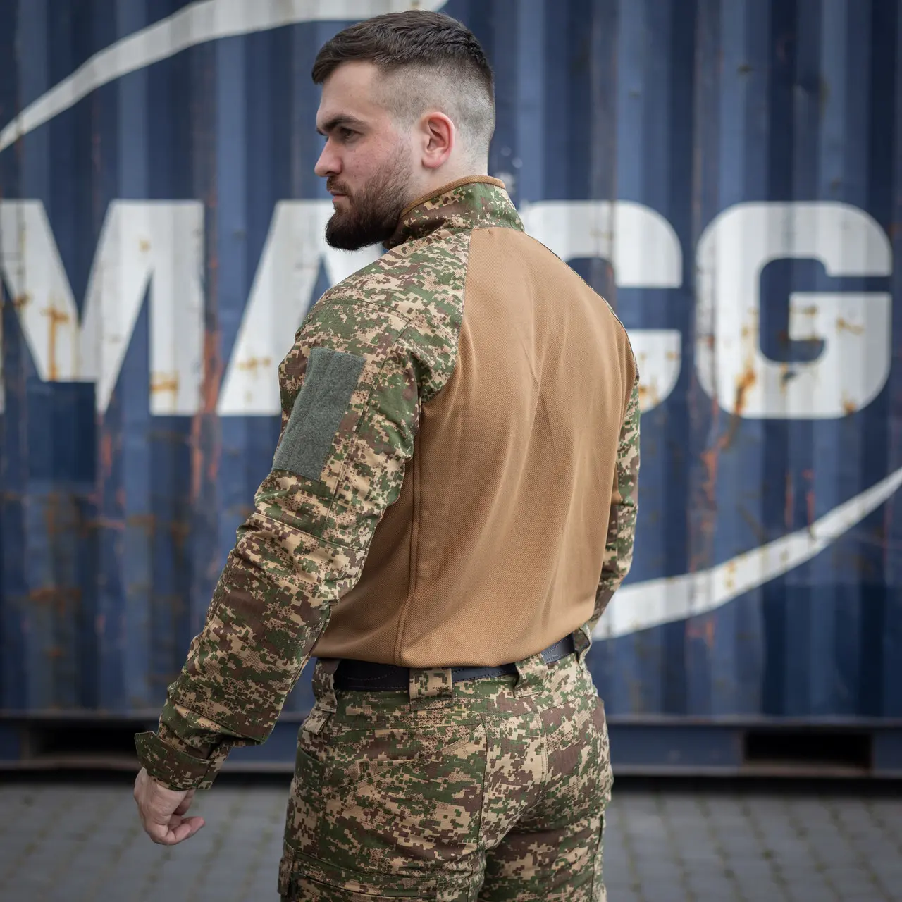 Тактична сорочка Ubacs (CoolMax) з кишенями під налокітники хижак (койот)