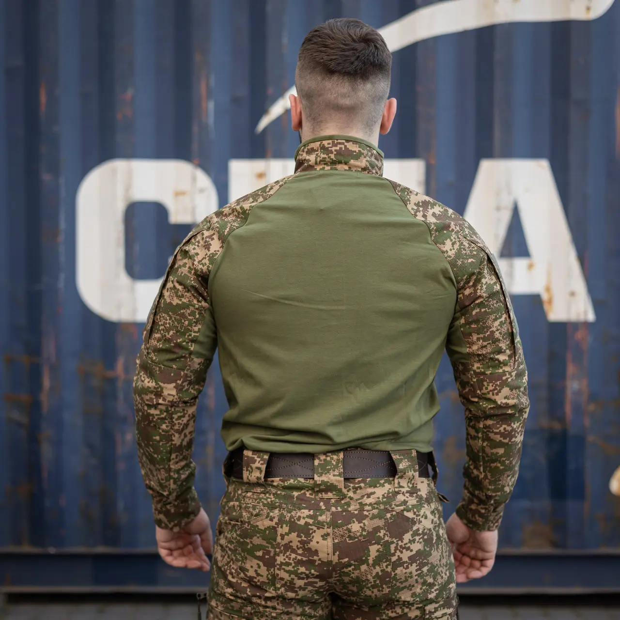 Тактична сорочка Ubacs (Кулір) з кишенями під налокітники хижак (олива)