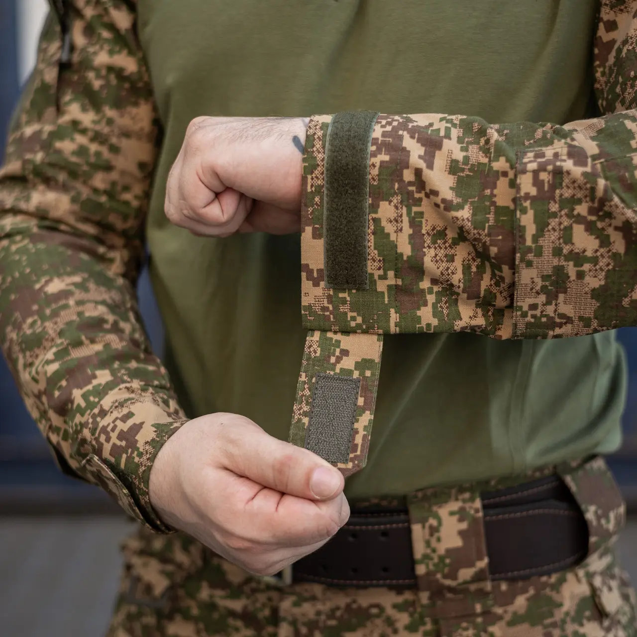 Тактична сорочка Ubacs (Кулір) з кишенями під налокітники хижак (олива)