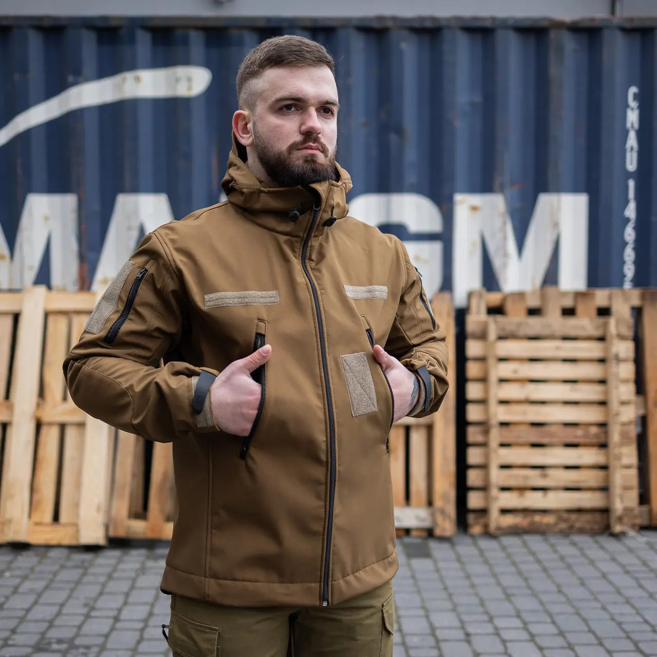 Військова тактична куртка Soft Shell Grifon Койот