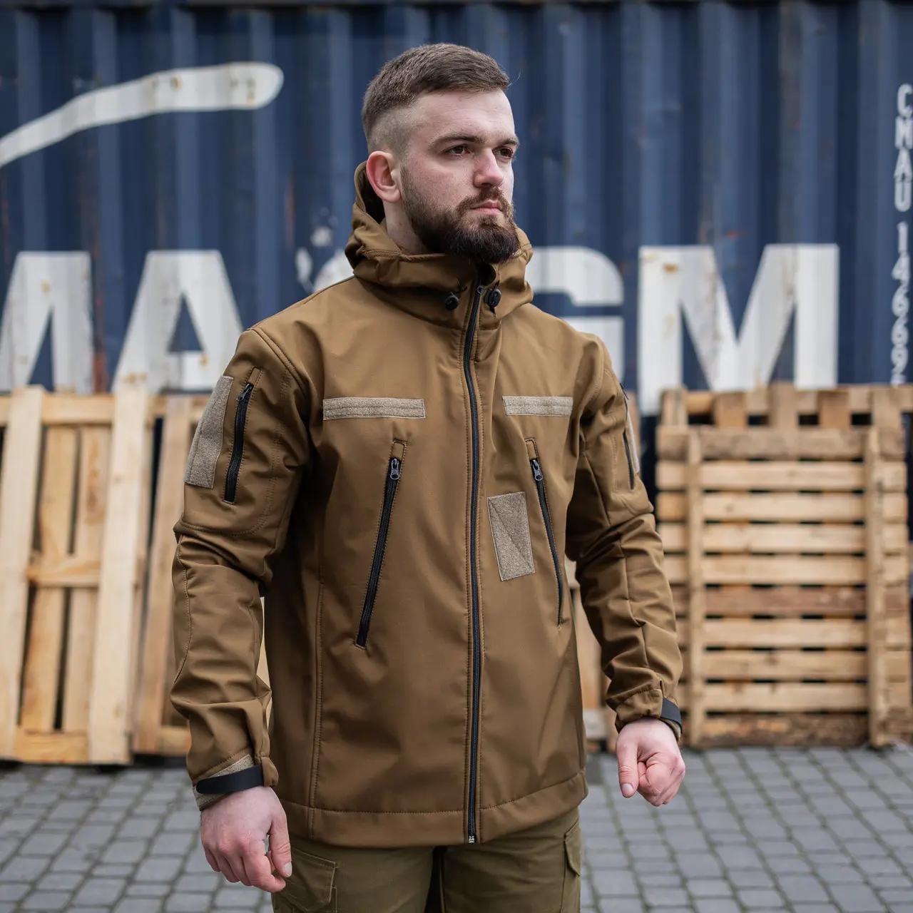 Військова тактична куртка Soft Shell Grifon Койот