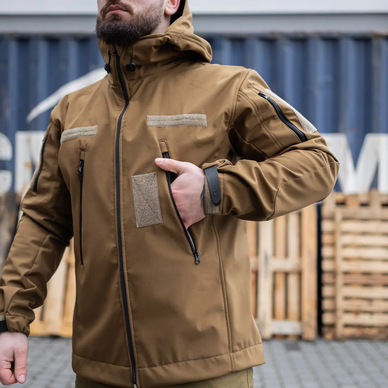 Військова тактична куртка Soft Shell Grifon Койот