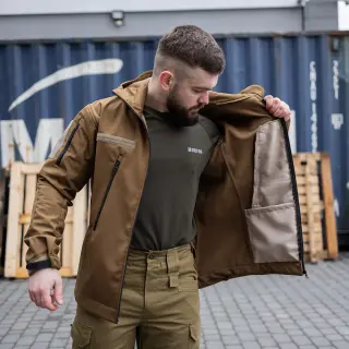 Військова тактична куртка Soft Shell Grifon Койот