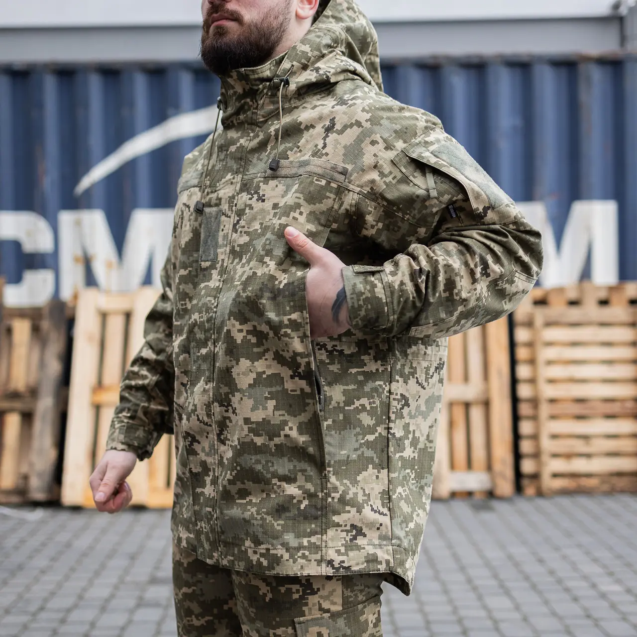 Куртка тактична військова Grifon піксель ріп-стоп (вафелька) Ferox