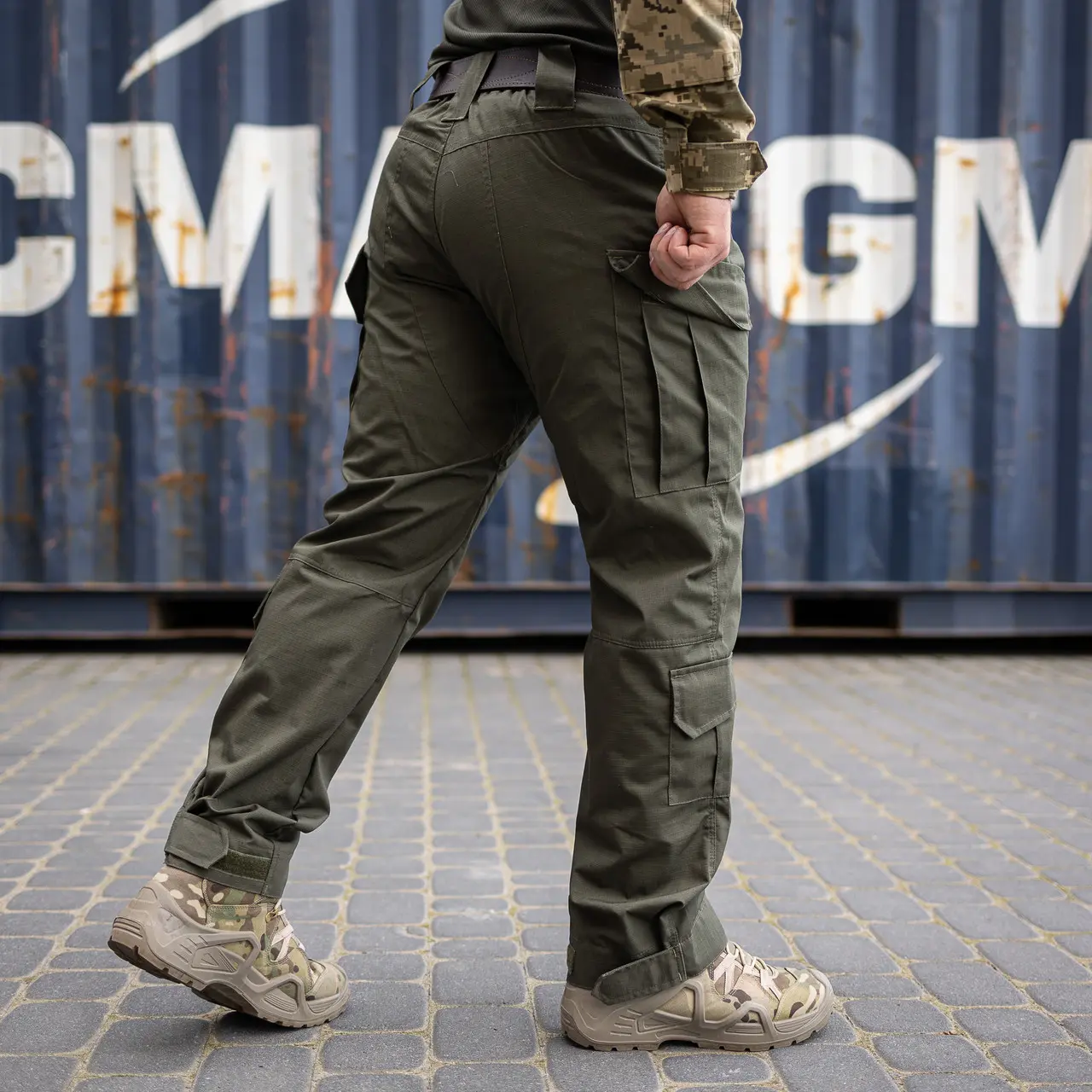 Штани тактичні військові 6 кишень "GENERAL" хакі ріп-стоп (вафелька)