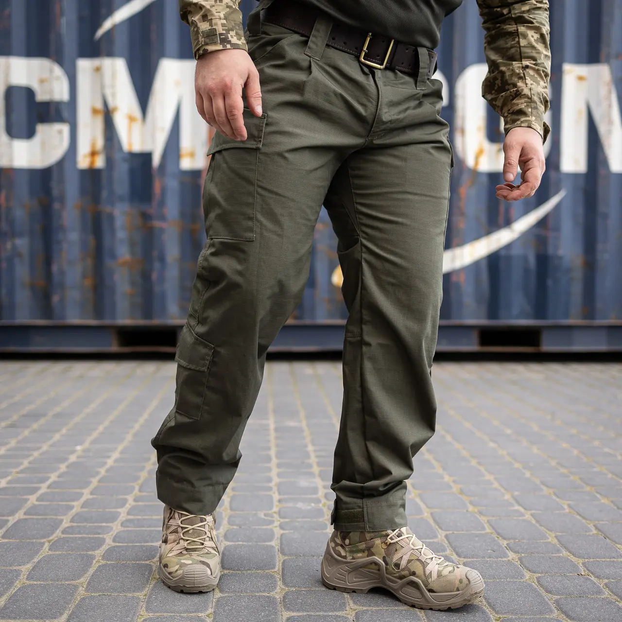 Штани тактичні військові 6 кишень "GENERAL" хакі ріп-стоп (вафелька)