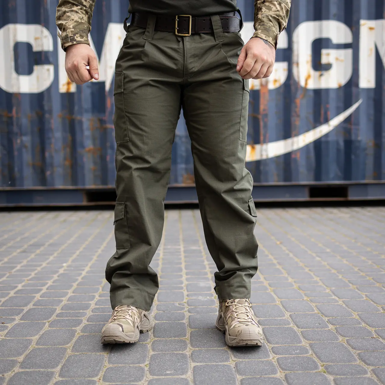 Штани тактичні військові 6 кишень "GENERAL" хакі ріп-стоп (вафелька)