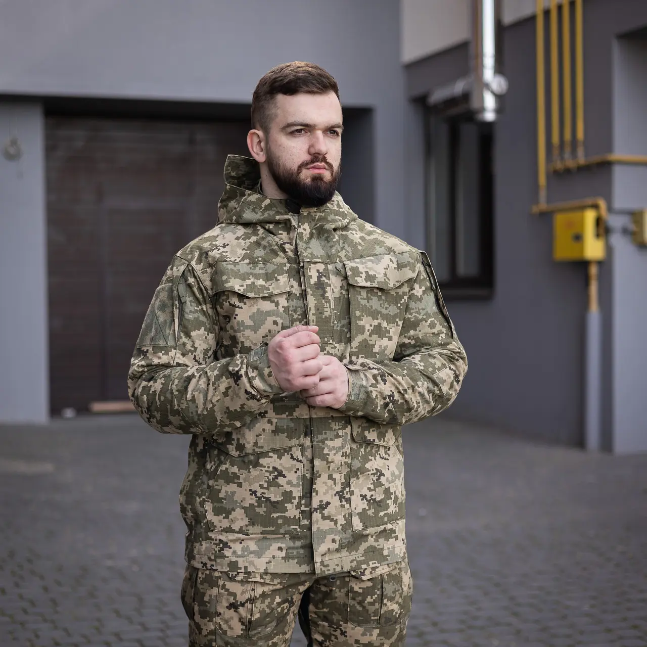 Куртка тактична військова Grifon піксель ріп-стоп (вафелька) Британка