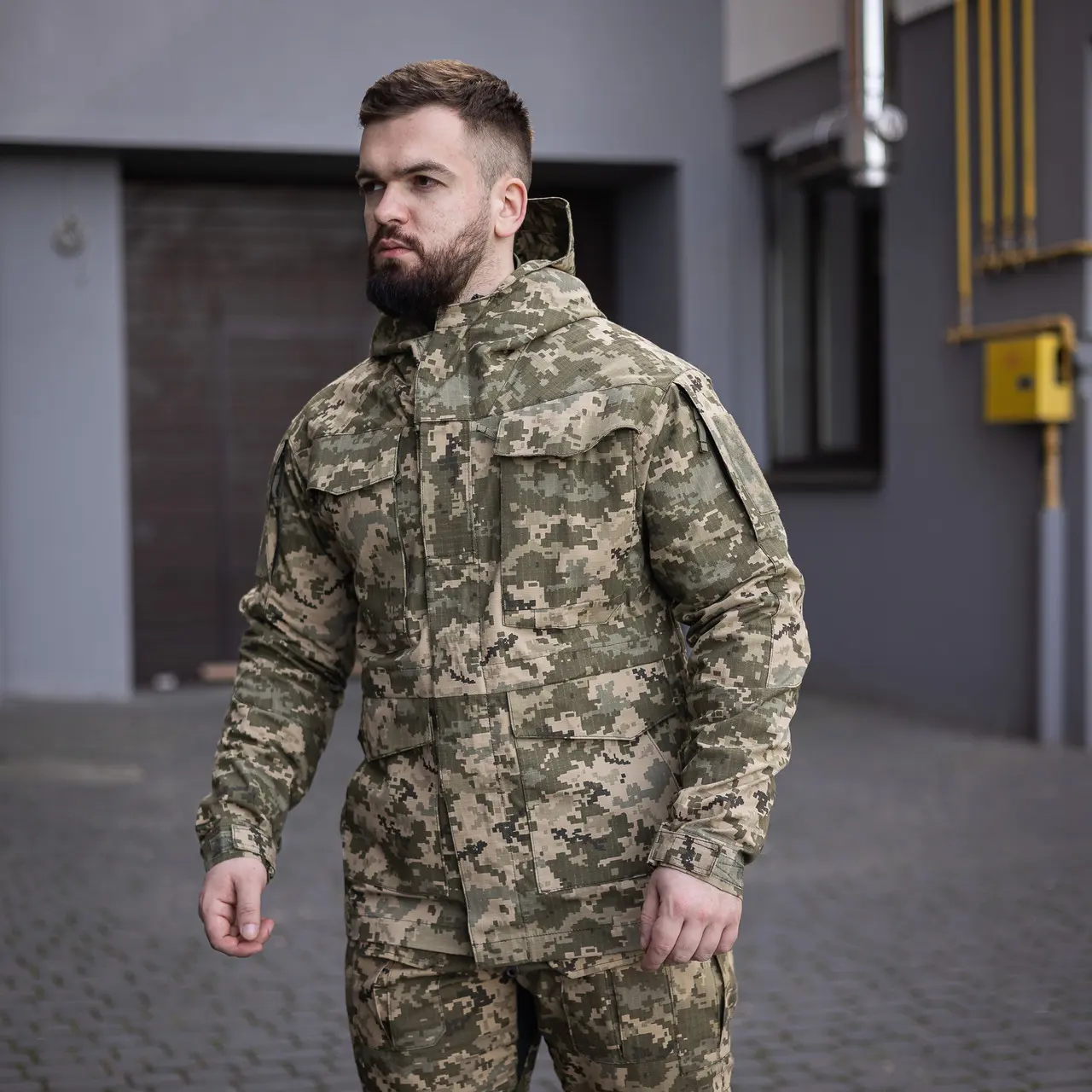 Куртка тактична військова Grifon піксель ріп-стоп (вафелька) Британка