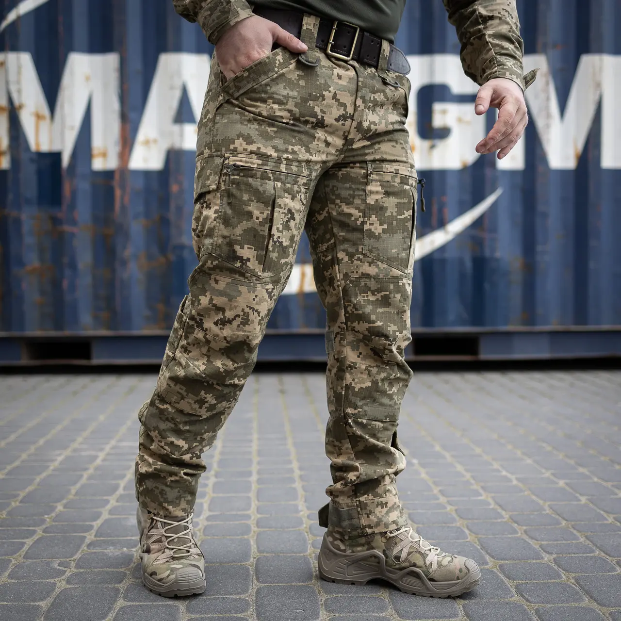 Штани тактичні військові 7 кишень Target TX піксель ріп-стоп (вафелька)