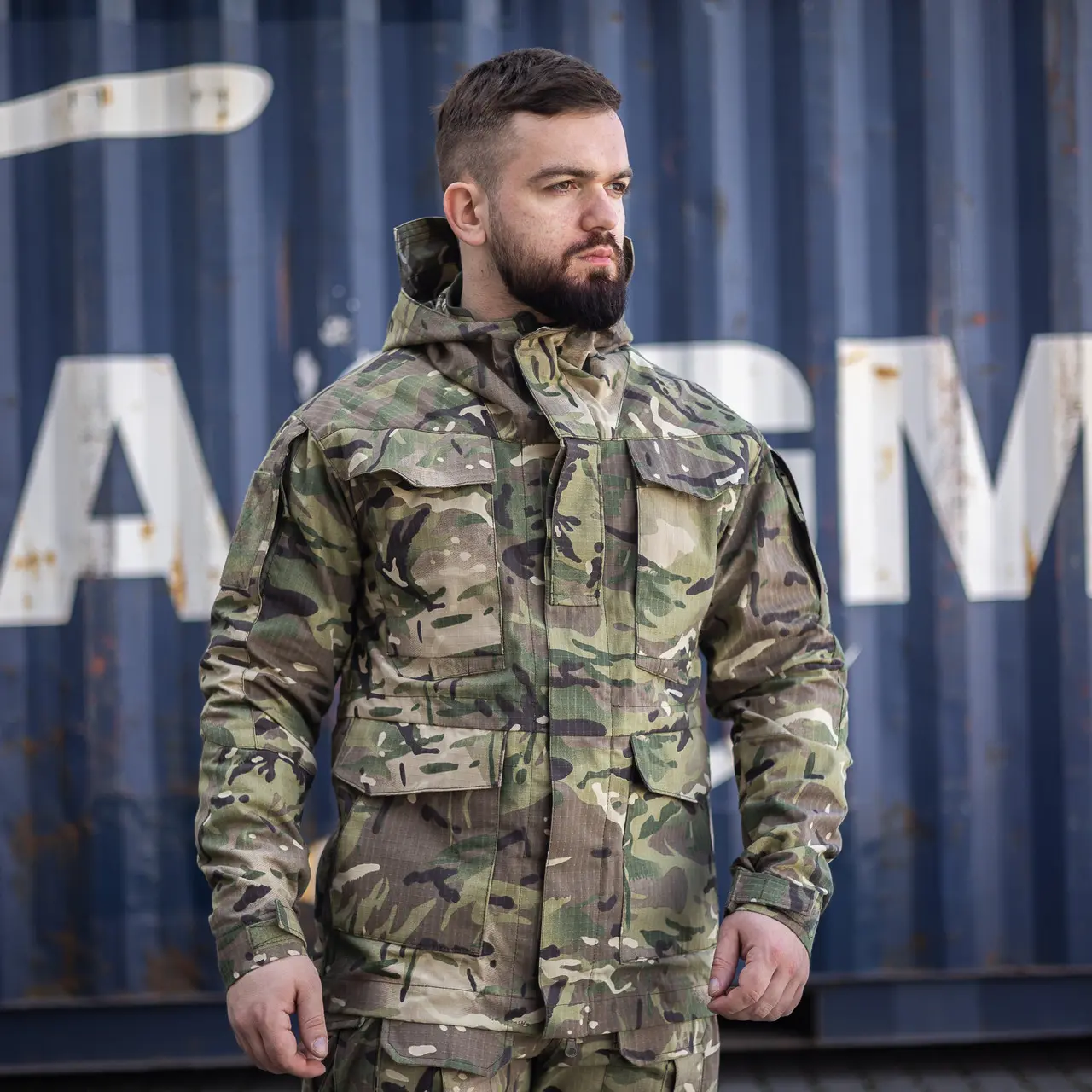 Куртка тактична військова Grifon мультикам ріп-стоп (вафелька) Британка