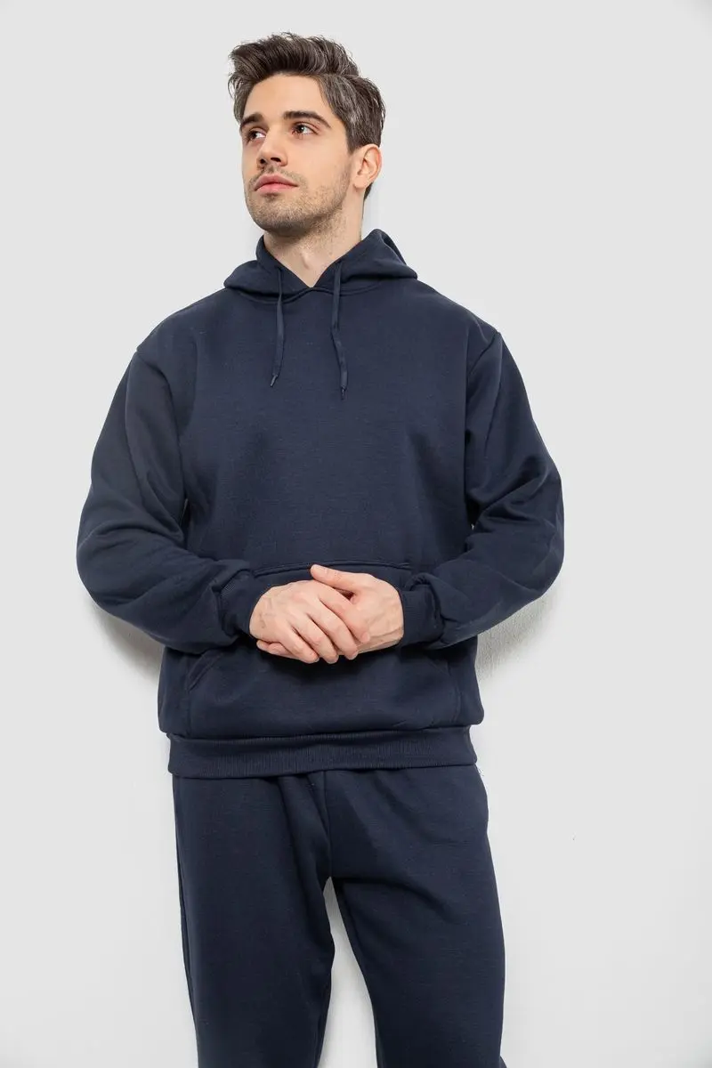 Спортивний костюм чоловічий на флісі, колір синій, 244R9162