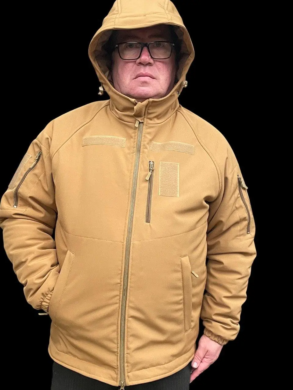 Зимова тактична куртка Soft Shell з утепленням Omni-Heat Койот