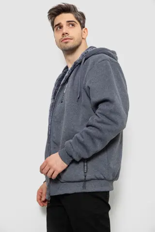 Кофта чоловіча на блискавці 44R2652, колір сірий, 244R2652