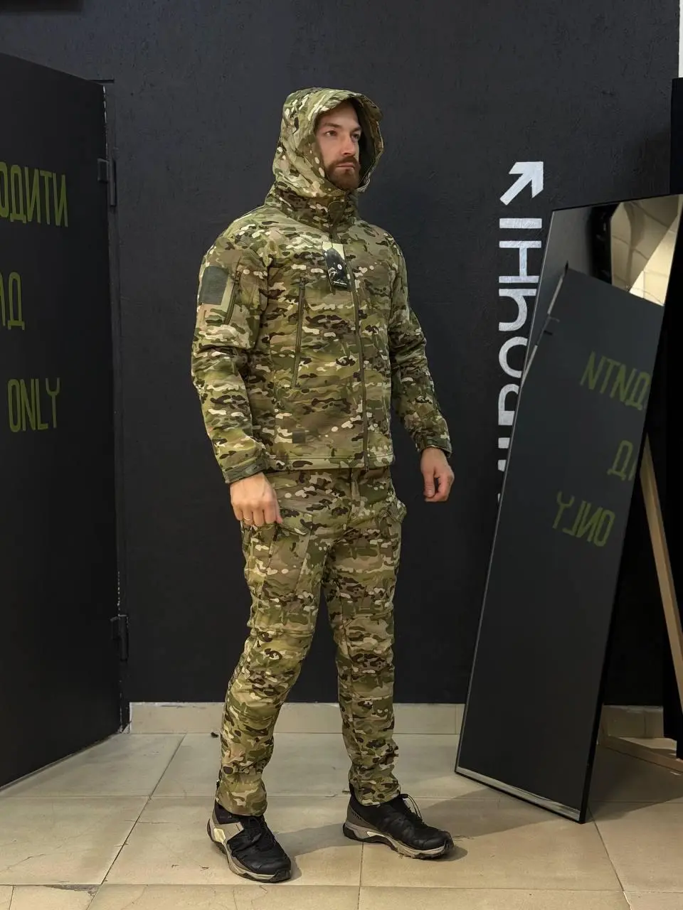 Костюм Утеплений Soft Shell Мультикам на флісі Qutdoor Equipment