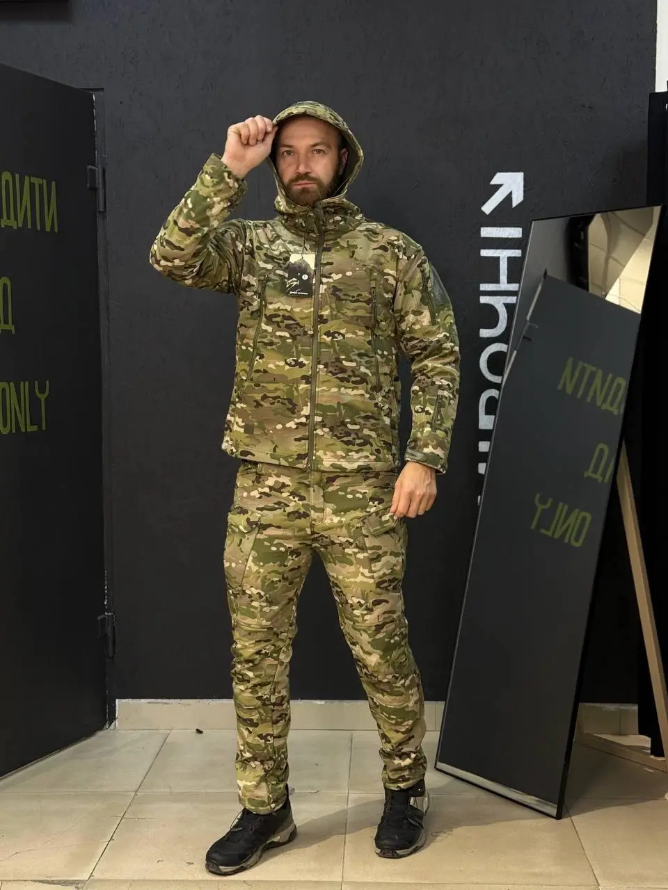 Костюм Утеплений Soft Shell Мультикам на флісі Qutdoor Equipment