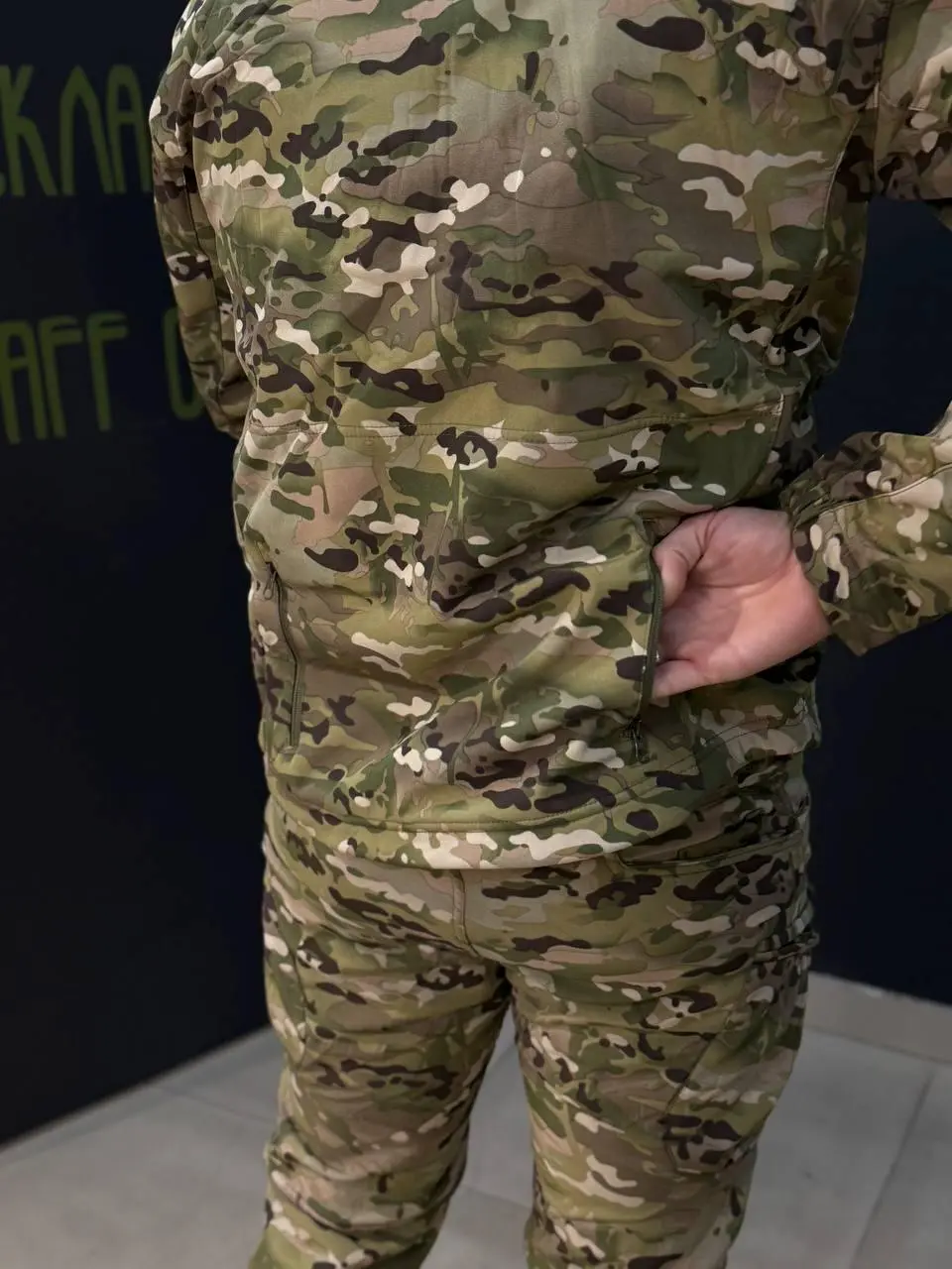 Костюм Утеплений Soft Shell Мультикам на флісі Qutdoor Equipment