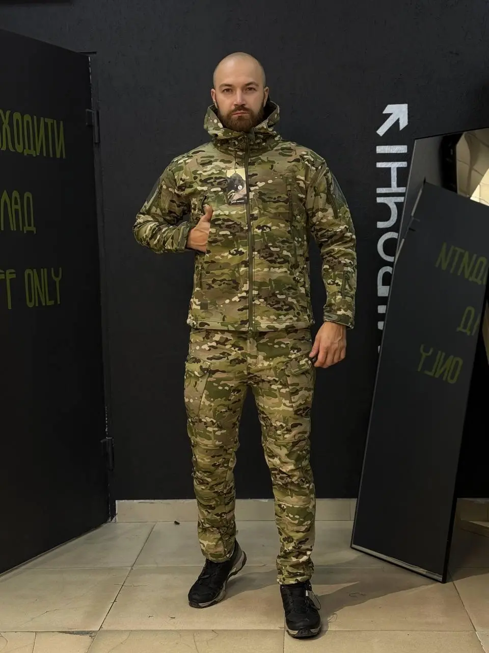 Костюм Утеплений Soft Shell Мультикам на флісі Qutdoor Equipment