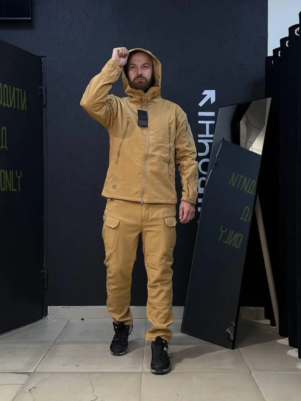 Костюм Утеплений Soft Shell Койот на флісі Qutdoor Equipment