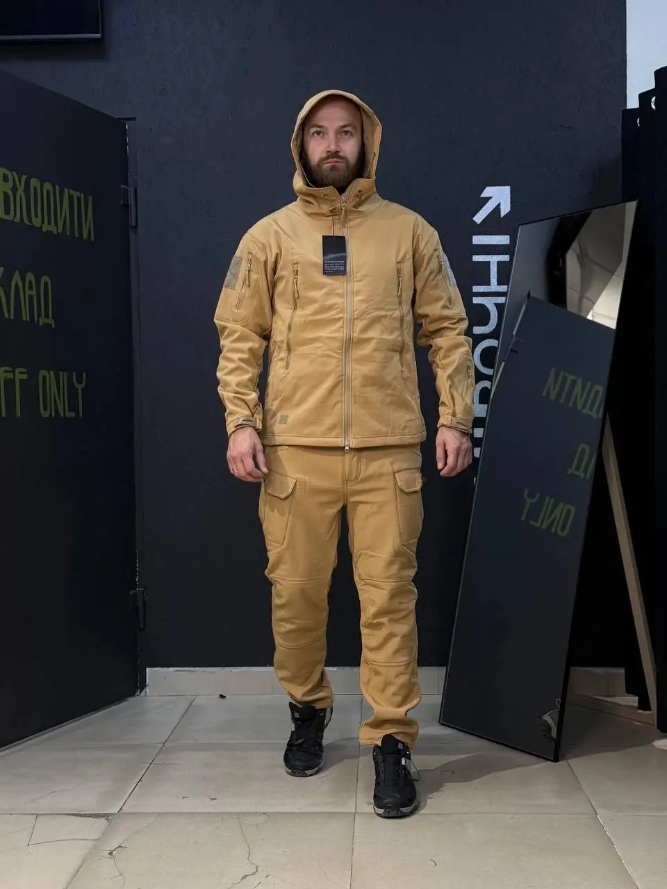 Костюм Утеплений Soft Shell Койот на флісі Qutdoor Equipment