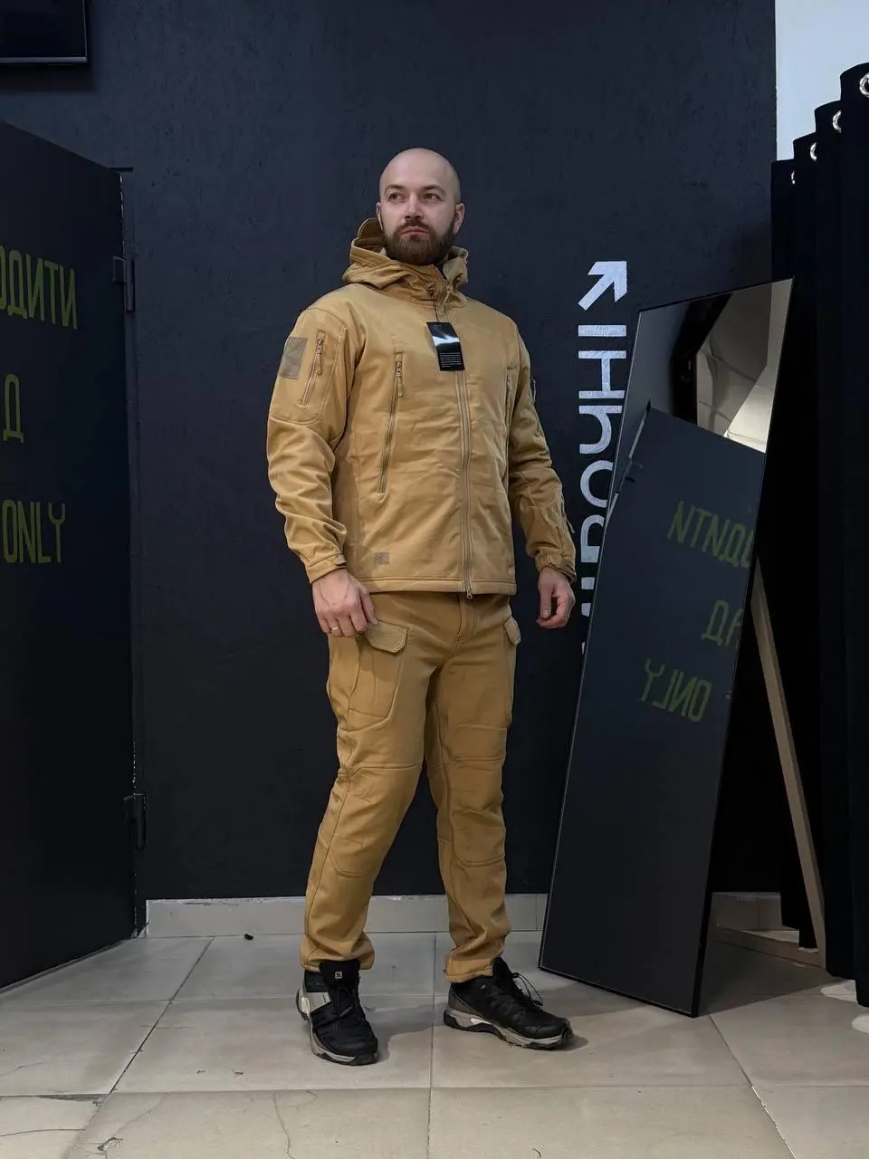 Костюм Утеплений Soft Shell Койот на флісі Qutdoor Equipment